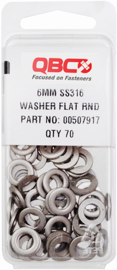 Other view of WASHER FLAT RND SS316 6MM BPK70