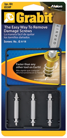 Other view of 3-Piece Screw Extractor Set - 4 to 14G - 8530P - Grabit