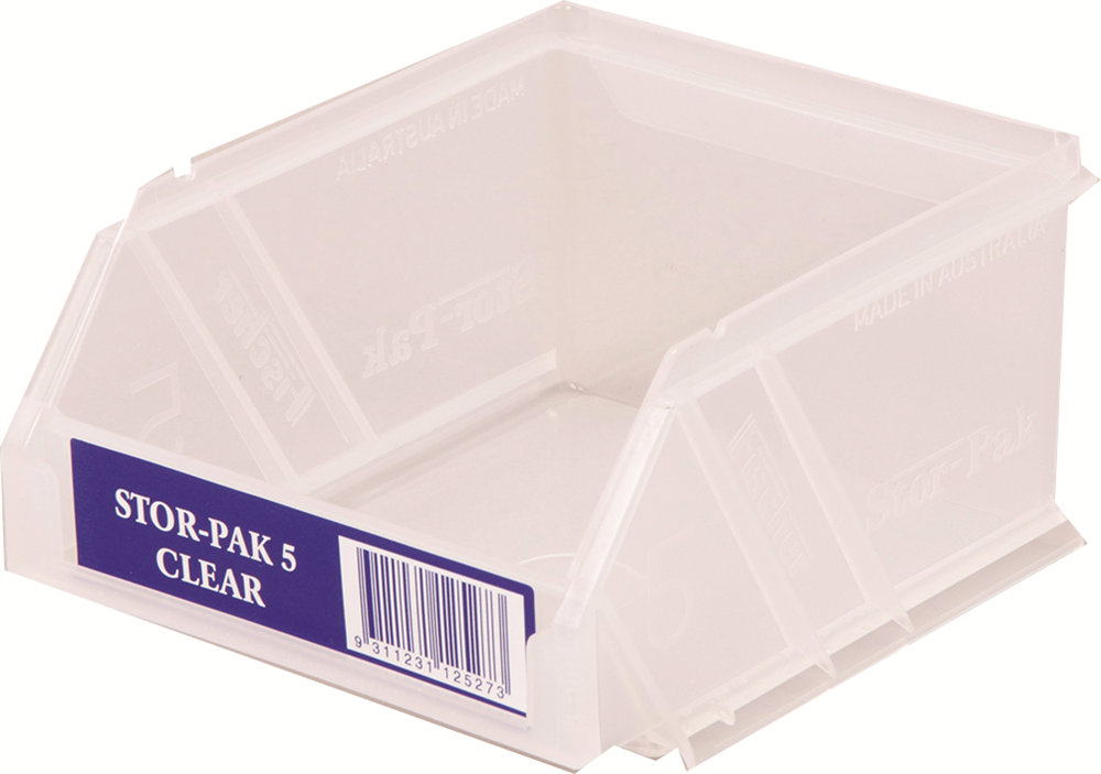 Other view of Fischer - Plastic Storage Bin - Clear - 100 x 115 x 60mm - F1H060