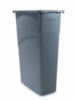 Other view of Waste Container With Handle - Plastic - Grey - 60.1 L - RFG354100LGRAY - Slim Jim® - Rubbermaid