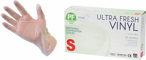 Other view of Ultra Fresh 468402 Disposable Gloves - Vinyl - Powder Free - HACCP Certified - Clear - S - Box of 100