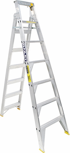 Other view of Dual Purpose Stepladder - 7 Step - Aluminium - 2.1/3.8 m - 150 kg - Professional Punchlock® - BAILEY