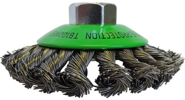 Other view of Josco TB100MSS Multi-Bore Stainless Steel Twist Knot Wire Bevel Brush - 100mm