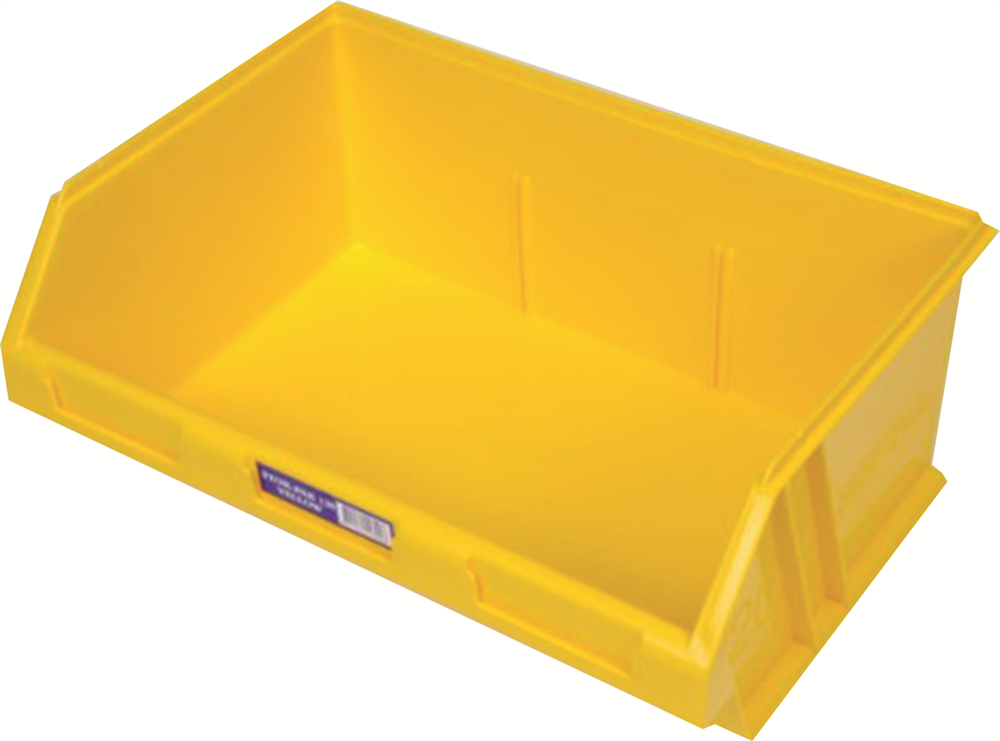 Other view of Fischer - Stor-Pak 120 - Plastic Storage Bin - Yellow - 12L - 410mm x 275mm x 165mm