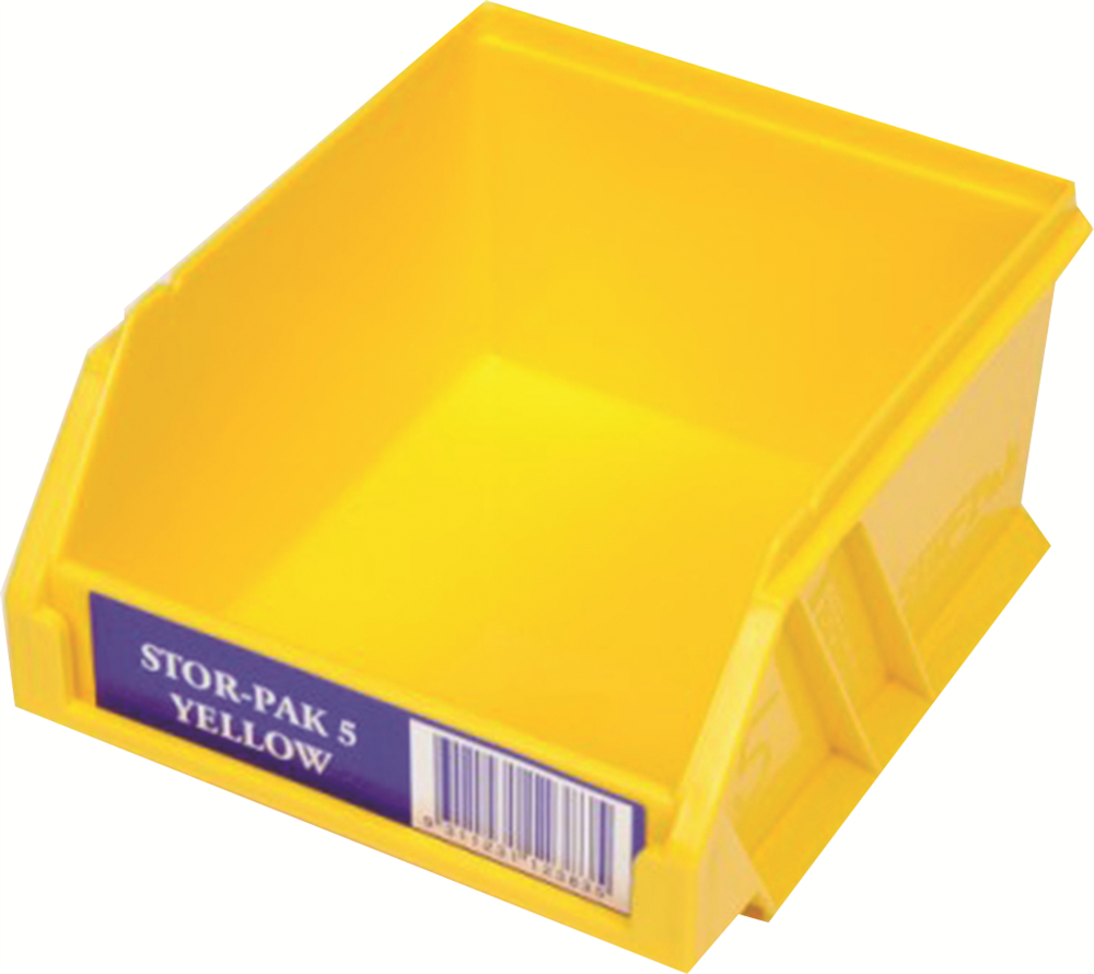 Other view of Fischer - Stor-Pak 5 - Plastic Storage Bin - Yellow - 0.5L - 100mm x II5mm x 60mm