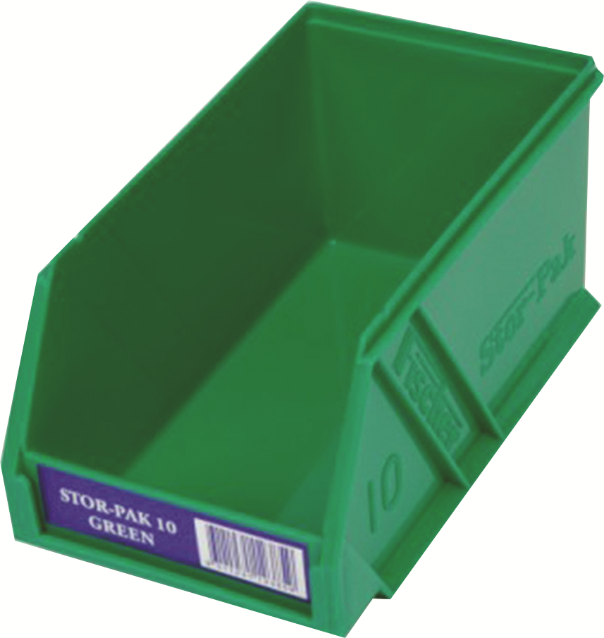 Other view of Fischer - Stor-Pak 10 - Plastic Storage Bin - Green - 1L - 100mm x 170mm x 85mm