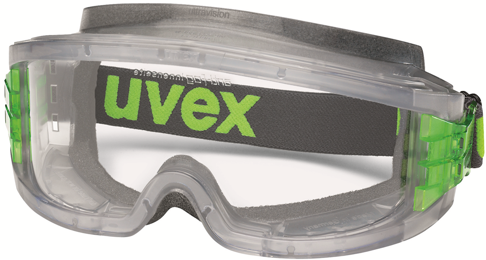 Other view of Safety Goggles - ultravision - Transparent Vented Frame - Clear Lens - Supravision HC-AF Coating - 9301-304 - uvex