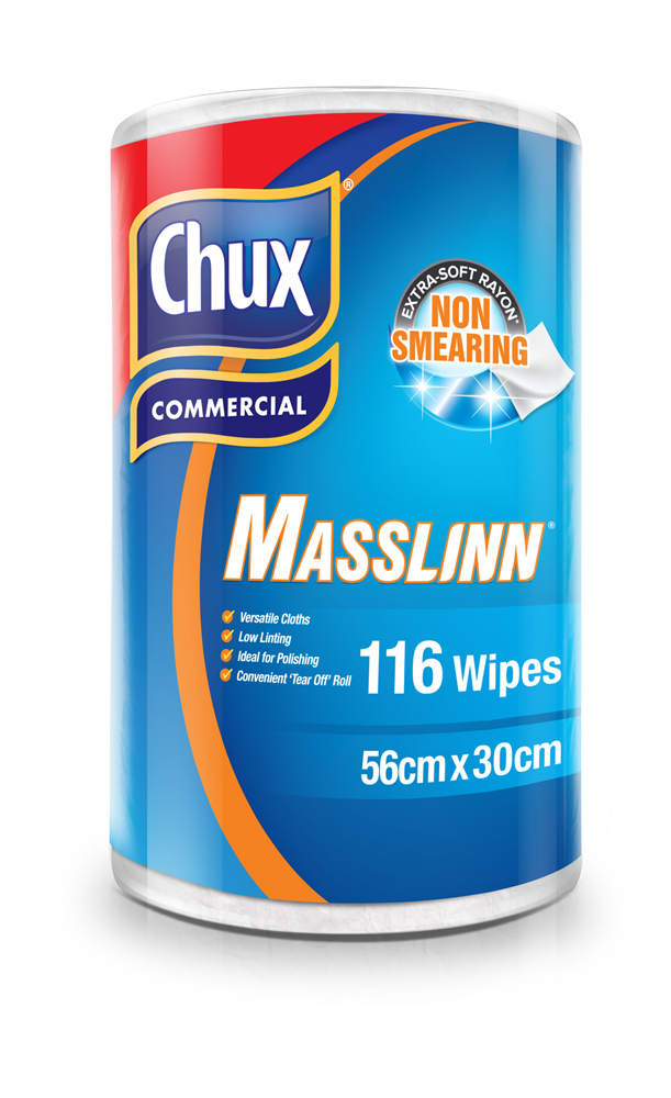 Other view of Chux® - 09300 - Masslinn Cloth roll - 30cm x 65m - White - Carton of 4 rolls