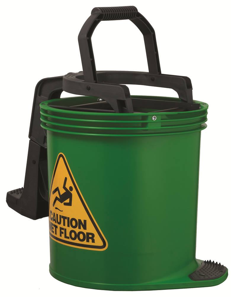 Other view of Plastic Roller Wringer Mop Bucket - Green - 15L - Oates