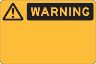 Other view of Safety Sign - Warning - Polypropylene - Black On Yellow - 600 x 450 mm - Prosafe