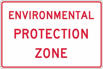 Other view of Safety Sign - Notice - Environmental Protection Zone - Polypropylene - Red On White - 600 x 450 mm - Prosafe