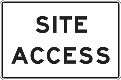 Other view of Safety Sign - Notice - Site Access - Polypropylene - Black On White - 600 x 450 mm - Prosafe