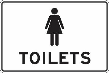 Other view of Safety Sign - Informational - Ladies Toilets - Polypropylene - 600 x 450 mm - Prosafe