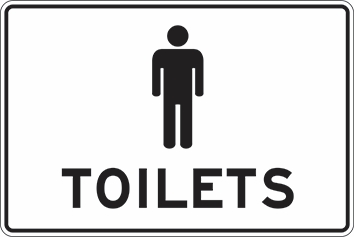 Other view of Safety Sign - Informational - Mens Toilets - Polypropylene - 600 x 450 mm - Prosafe