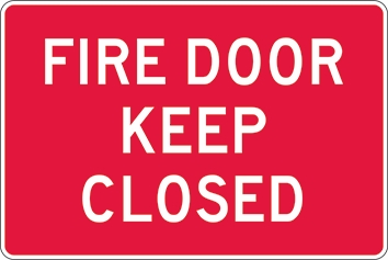 Other view of Safety Sign - Fire Equipment - Fire Door Keep Closed - Polypropylene - White On Red - 300 x 225 mm - Prosafe