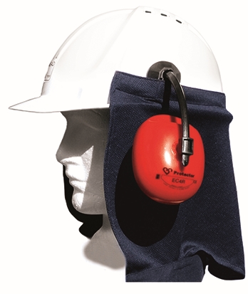 Other view of Cooleez Coolez 8078 Sun Protector For Hard Hat - With Neck Wrap - Navy - One Size Fits All