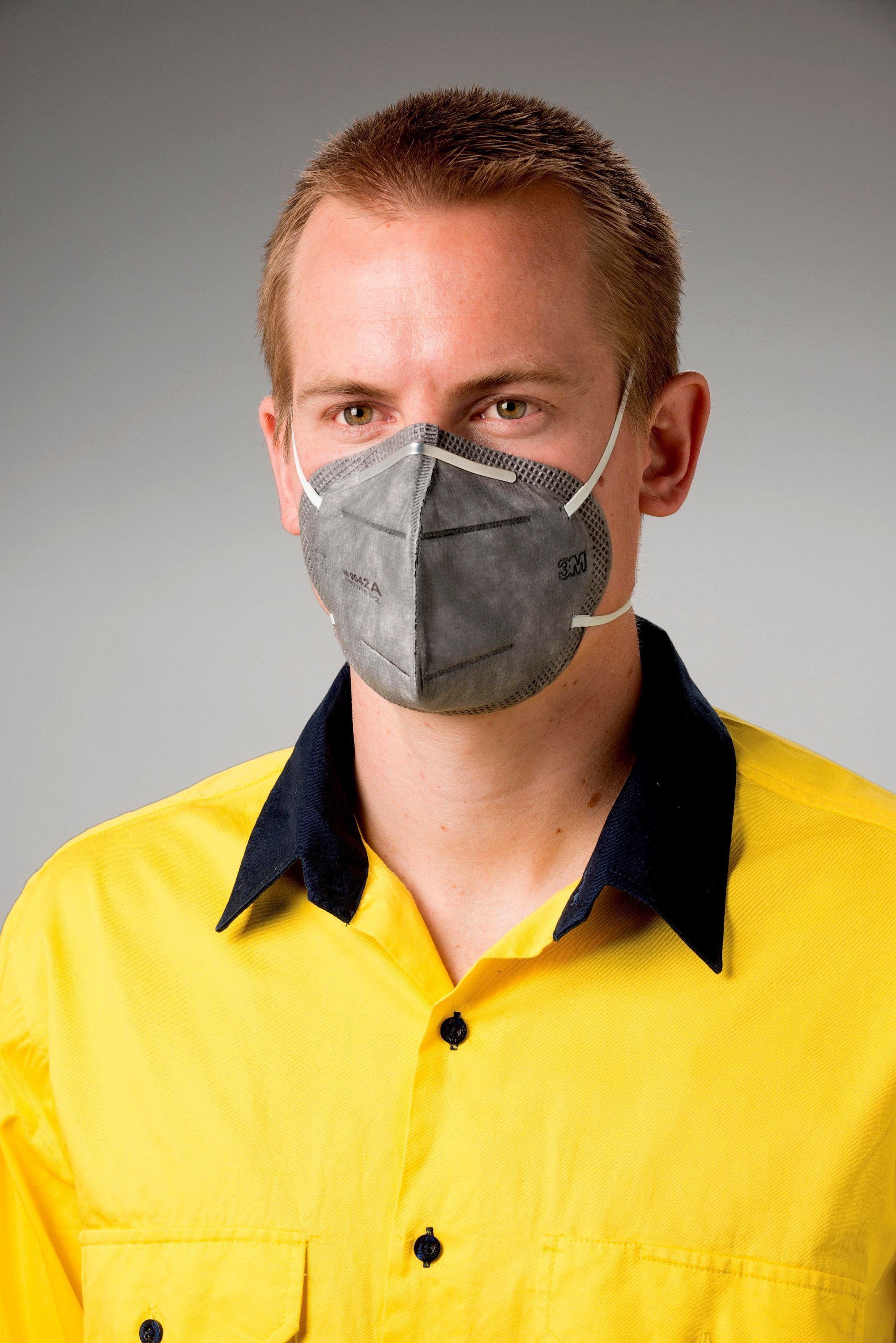 Other view of 3M™ Flat Fold Particulate Respirator 9542A, P2, with Nuisance Level* Organic Vapour Relief