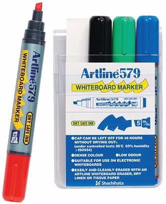 Other view of Artline 579 Board Marker - Plastic - Assorted - White - 2 to 5mm Chisel Nib - Pack of 1