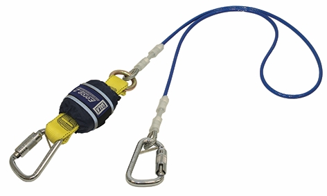 Other view of Fixed Shock Absorbing Wire Cable Lanyard - Repel™ Technology Polyester Web - 2 m Length - Z10204545WR - Force2™