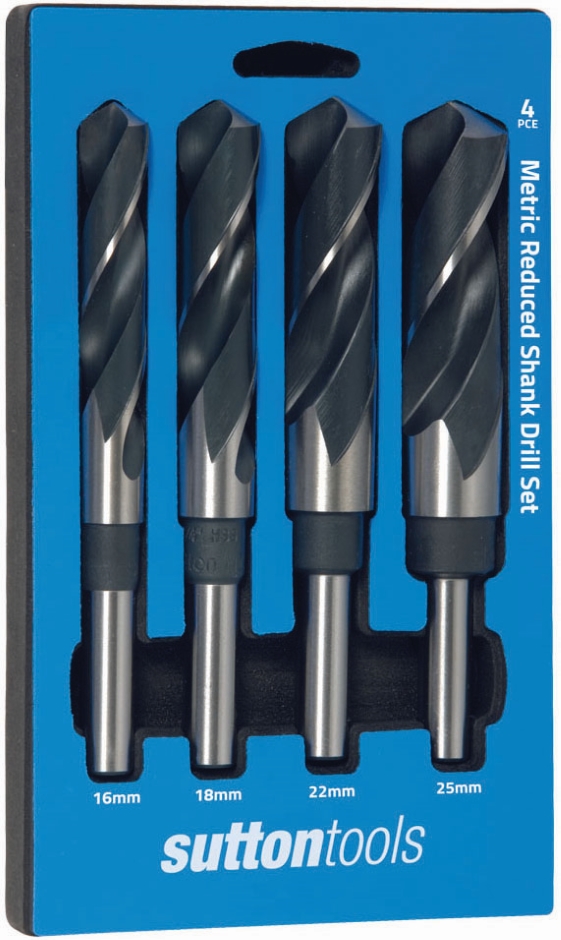 Other view of 4-Piece Reduced Shank Drill Set - HSS - Metric - 16 to 25 mm x 12.5 m - D188 - Sutton Tools