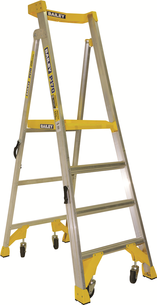 Other view of Platform Stepladder - 4 Step - Aluminium - 1.2 m - 170 kg - P170 Job Station - BAILEY