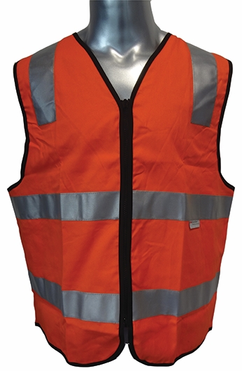 Other view of Safety Vest – Cotton – Orange – Small – WWC338 – PRIME MOVER