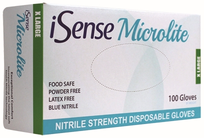 Other view of The Glove Company Microlite 230034 Disposable Gloves - Nitrile - Chlorinated - Powder free - HACCP Certified - TGA - Blue - XL - Box of 100