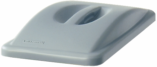 Other view of Wastebasket Handle Top - Rectangular - Plastic - Grey - RFG268888LGRAY - Slim Jim® - Rubbermaid