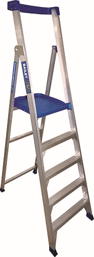 Other view of Platform Stepladder - 5 Step - Aluminium - 1.5 m - 150 kg - P150 Job Station - BAILEY