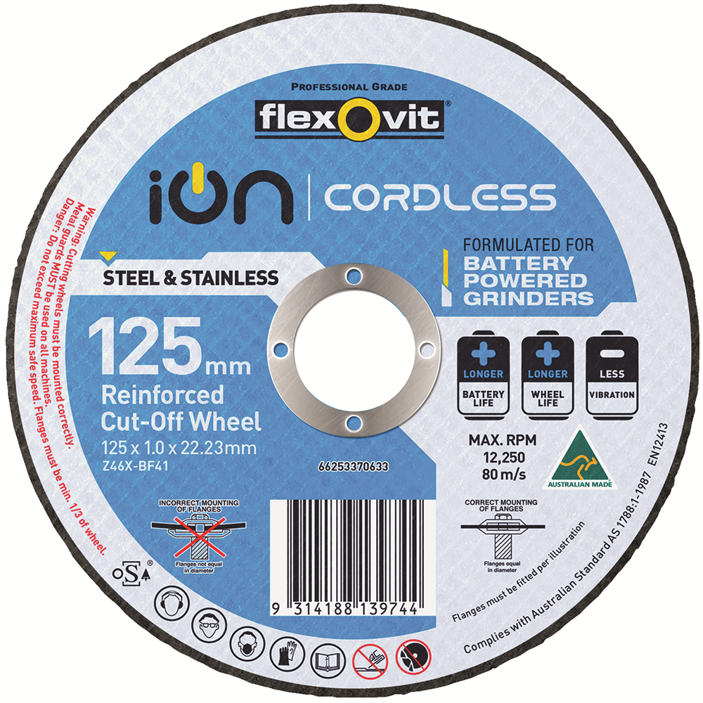 Other view of Flat Cut Off Wheel - Ion - 125 x 1.0mm - Flexovit