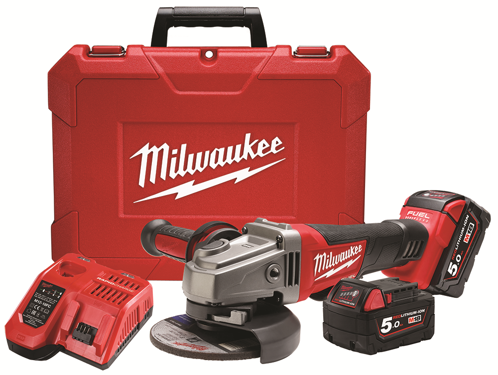 Other view of Milwaukee M18CAG125XPD-502C 18V 5.0Ah Li-ion Cordless Fuel Brushless 125mm Angle Grinder Kit