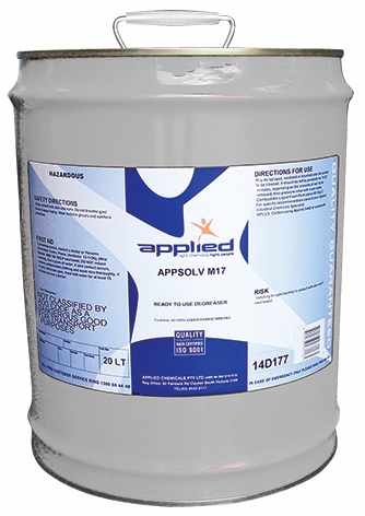 Other view of General Purpose Appsolv M17 Quick Break Ready-To-Use Degreaser - Deep Blue - 20 L - Drum - A8417-20 - Applied