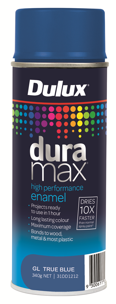 Other view of Duramax Fast Dry Enamel Spray Paint – Gloss – True Blue – 340g Aerosol - DULUX