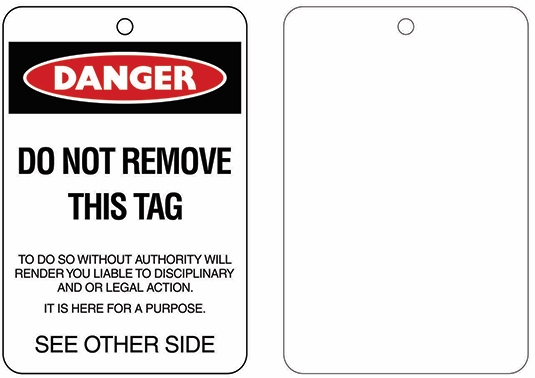 Other view of Safety Tag - Danger Do Not Remove - White/Red/Black - 5.91" x 3.94" - 3044011 - Prosafe - (10/Pack)