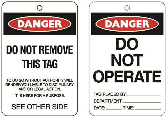 Other view of Lockout Tags - Do Not Remove/Do Not Operate - 100 x 150mm