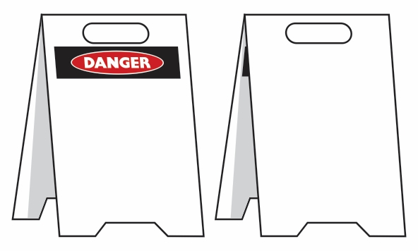 Other view of Floor Stand - Danger - Corflute - White - 300 x 510 mm - 3071024 - Prosafe