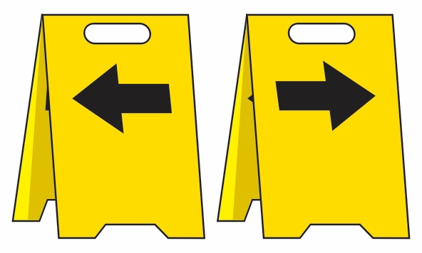 Other view of Floor Stand - Left Arrow/Right Arrow - Corflute - Yellow - 300 x 510 mm - 3071245 - Prosafe