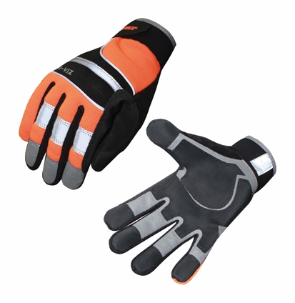 Other view of Mechanics Gloves - Synthetic Leather - Hi-Vis Orange - Medium - VZ-53-O - Mec Dex