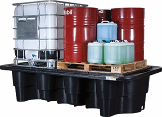 Other view of IBC Drum Bund - Twin - 1470 L Spill Capacity - Polyethylene - Black - 3600 Kg - 276 x 148.5 x 66 cm - DBDIBC - Spill Crew