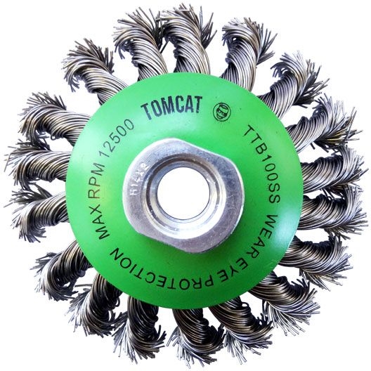 Other view of Josco TTB100SS Multi-Bore Stainless Steel 316 Twist Knot Wire Bevel Brush - 100mm