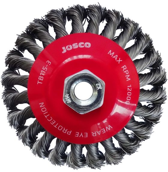 Other view of Josco TB1153 Extra Heavy Duty Steel Twist Knot Wire Bevel Brush - 115 X 14mm