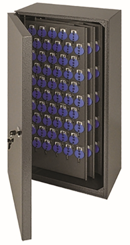 Other view of Key Cabinet - Left Hinge - Wall Mount - 250 Keys - 450 Hooks - Steel - Grey - 330 mm x 191 mm x 686 mm - T393 - Model 686 - Telkee