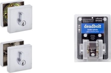 Other view of Deadbolt - Square Double Cylinder - Chrome - 65 mm x 65 mm - WDB75CPC - Trio - 6/Pack