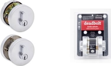 Other view of Deadbolt - Round Double Cylinder - Satin Chrome - 65 mm - WDB85CPC - Trio - 6/Pack