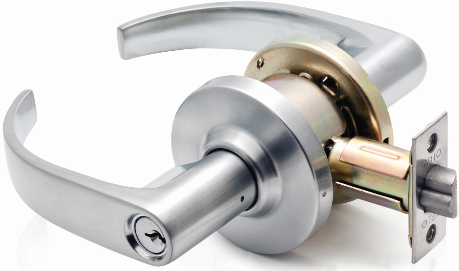 Other view of Entrance Lever - Fire Rated - Zinc Cast - Satin Chrome - 75 mm x 128 mm - 70 mm Backset - R21-L8000SC - Trio - 10/Pack