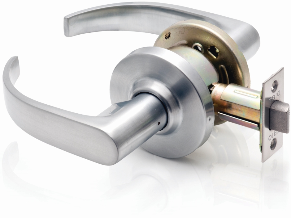 Other view of Passage Lever - Fire Rated - Zinc Cast - Satin Chrome - 75 mm x 128 mm - 70 mm Backset - R21-L8082SC - Trio - 10/Pack