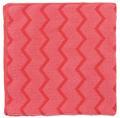 Other view of General Purpose Medium Duty Cleaning Cloth - Microfiber - Red - 16 x 16" - 12/Pack - FGQ62000RD00 - HYGEN™ - Rubbermaid