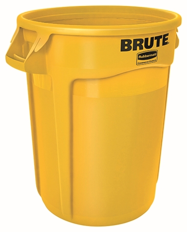 Other view of Vented Container Without Lid - Round - Plastic - Yellow - 122 L - FG263200YEL - Brute® - Rubbermaid