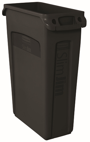 Other view of Containers With Venting Channels - Plastic - Black - 87.1 L - FG354060BLA - Slim Jim® - Rubbermaid