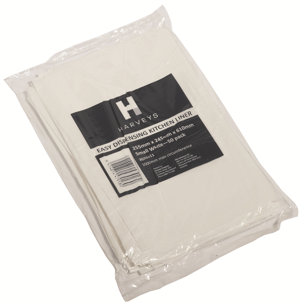 Other view of Harveys - Kitchen Bin Liner - 27L - Small - 61 x 49cm - White - Pack of 50